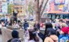 Crowd around Hachi statue at Shibuya Station