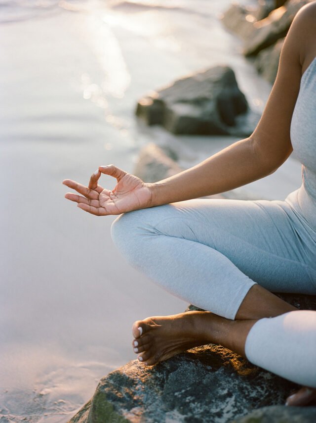 Yoga on beach